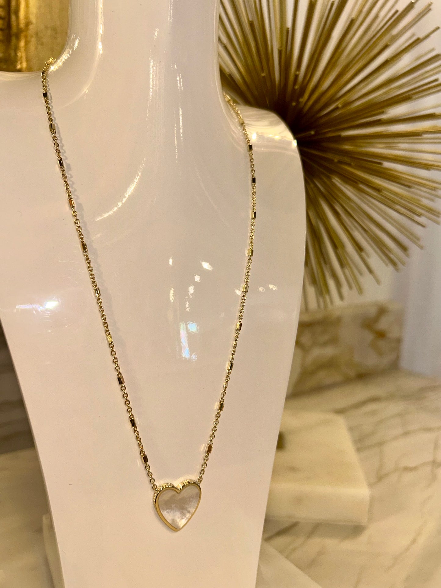 Kendra Scott Heart Mother of Pearl Pendant Necklace