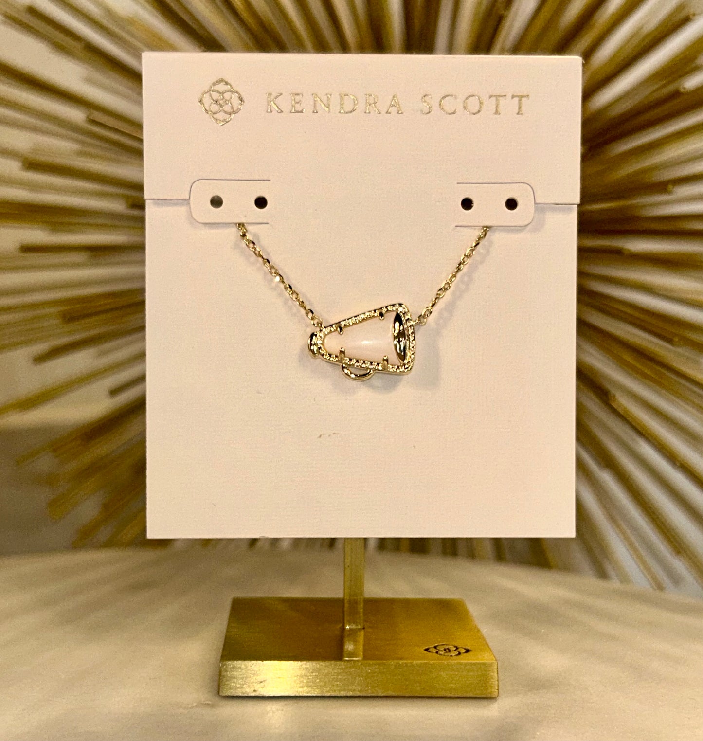 Kendra Scott Gold/White Megaphone Necklace