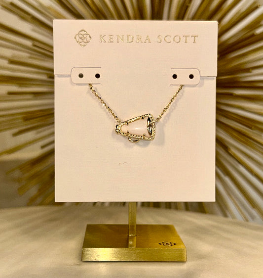 Kendra Scott Gold/White Megaphone Necklace