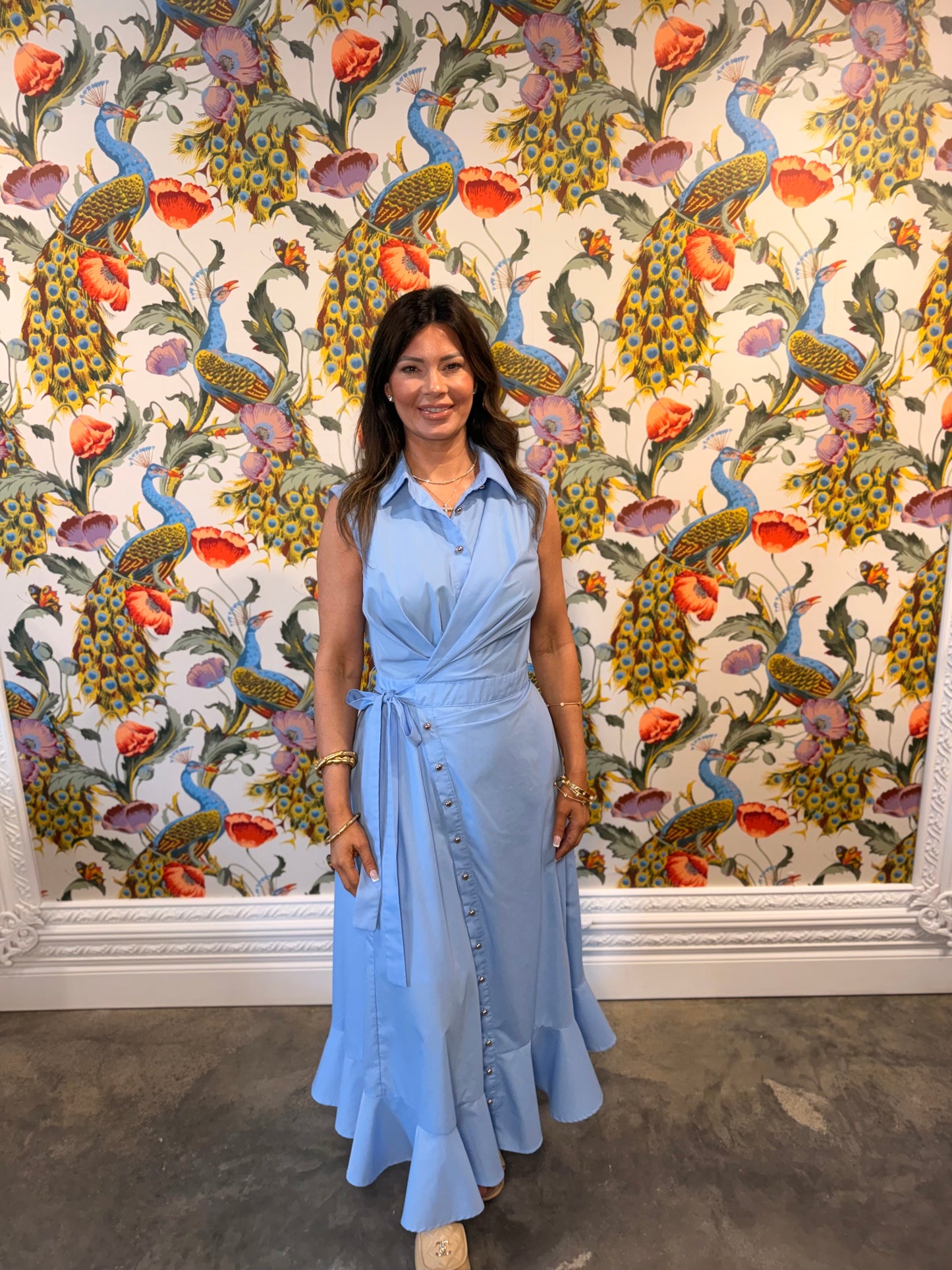 Baby blue dress