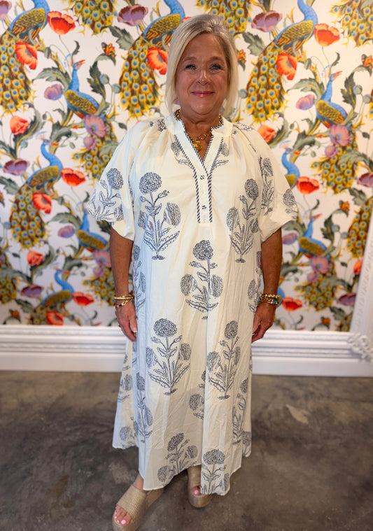 Umgee floral cream dress